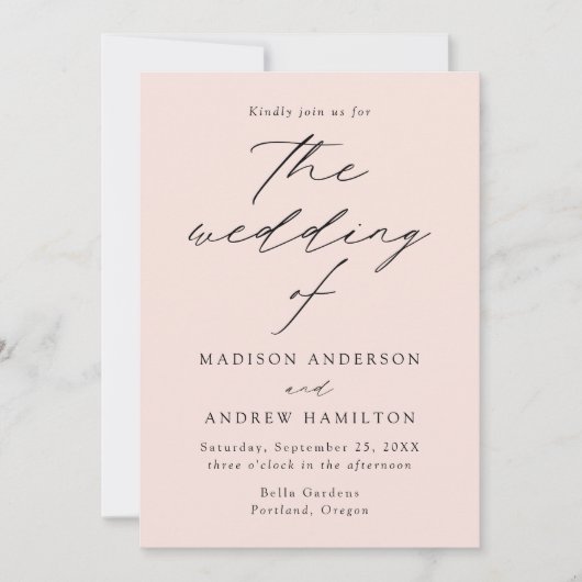 Invitation Mariage photo moderne élégant (Devant)