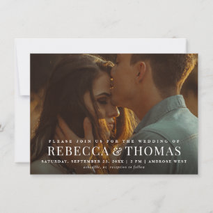 Invitation Mariage photo moderne élégant