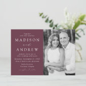 Invitation Mariage photo moderne Elegant (Debout devant)