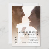 Invitation Mariage photo moderne élégant Classy Enregistrer l (Devant)