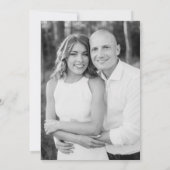 Invitation Mariage photo moderne Elegant Dusty Blue Monogram (Dos)