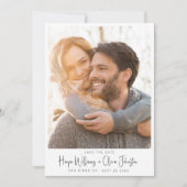Invitation Mariage photo moderne élégant Enregistrer le scrip (Devant)