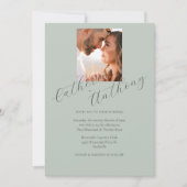 Invitation Mariage photo moderne Elegant Gold Sage Green (Devant)