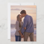 Invitation Mariage photo moderne Elegant Gold Script Heart (Dos)