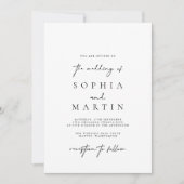 Invitation Mariage photo moderne élégant noir et blanc (Devant)