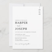 Invitation Mariage photo moderne élégant QR Code (Devant)