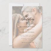 Invitation Mariage photo moderne élégante (Devant)