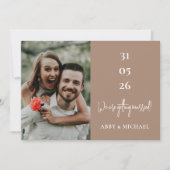 Invitation Mariage photo moderne Elopement tout en un (Devant)