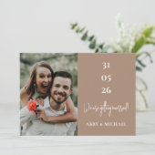 Invitation Mariage photo moderne Elopement tout en un (Debout devant)