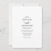 Invitation Mariage photo moderne en noir et blanc (Devant)