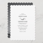 Invitation Mariage photo moderne en noir et blanc (Devant / Derrière)