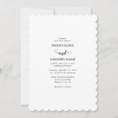Invitation Mariage photo moderne en noir et blanc (Devant)
