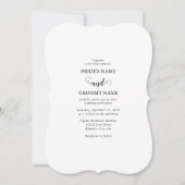Invitation Mariage photo moderne en noir et blanc (Devant)