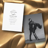 Invitation Mariage photo moderne en noir et blanc