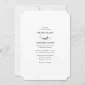 Invitation Mariage photo moderne en noir et blanc (Devant)