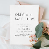 Invitation Mariage photo moderne en noir et blanc + QR