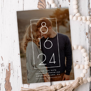 Invitation Mariage photo moderne Enregistrer la date Faire-pa