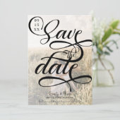 Invitation Mariage photo moderne Enregistrer la date Invitati (Debout devant)