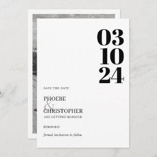 Invitation Mariage photo moderne et contemporain