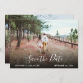 Invitation Mariage photo moderne et élégant Enregistrer la da (Devant / Derrière)