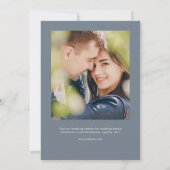 Invitation Mariage photo moderne Folift Frame Ardoise Gris (Dos)