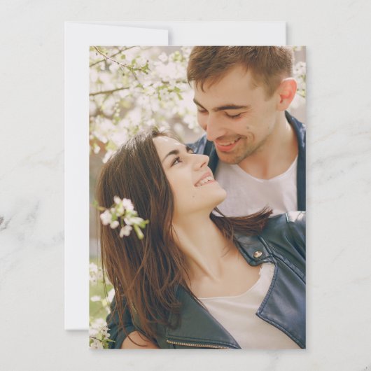 Invitation Mariage photo moderne Folio violet foncé (Dos)