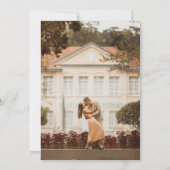 Invitation Mariage photo moderne Gras Géométrique Rose Orange (Dos)