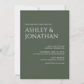 Invitation Mariage photo moderne Gras & Minimaliste (Devant)