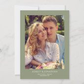 Invitation Mariage photo moderne Gras & Minimaliste (Dos)