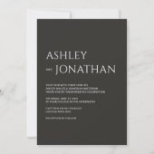 Invitation Mariage photo moderne Gras & Minimaliste (Devant)