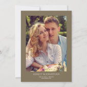 Invitation Mariage photo moderne Gras & Minimaliste (Dos)