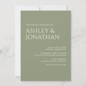 Invitation Mariage photo moderne Gras & Minimaliste (Devant)
