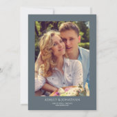 Invitation Mariage photo moderne Gras & Minimaliste (Dos)