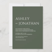 Invitation Mariage photo moderne Gras & Minimaliste (Devant)