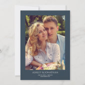 Invitation Mariage photo moderne Gras & Minimaliste (Dos)