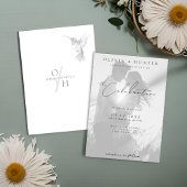 Invitation Mariage photo moderne Hummingbird noir et blanc