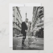 Invitation Mariage photo moderne minimal (Devant)