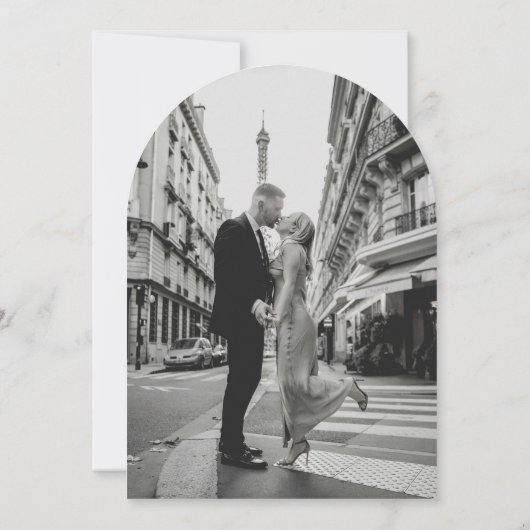 Invitation Mariage photo moderne minimal (Dos)