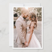 Invitation Mariage photo moderne minimaliste moderne (Dos)