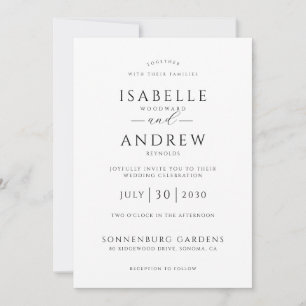 Invitation Mariage photo moderne minimaliste moderne