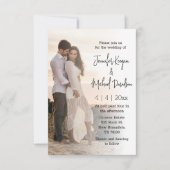 Invitation mariage photo moderne minimaliste passé (Devant)