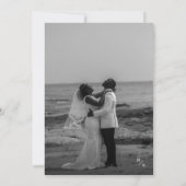Invitation Mariage photo moderne noir blanc classique (Dos)