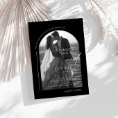 Invitation Mariage photo moderne noir et blanc
