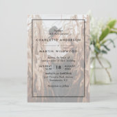 Invitation Mariage photo moderne noir et blanc (Debout devant)