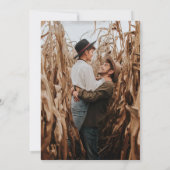 Invitation Mariage photo moderne noir et blanc (Dos)