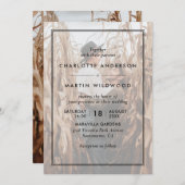 Invitation Mariage photo moderne noir et blanc (Devant / Derrière)