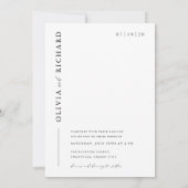 Invitation Mariage photo moderne noir et blanc 2 (Dos)