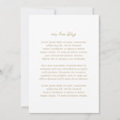Invitation Mariage photo moderne or simple (Dos)