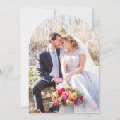 Invitation Mariage photo moderne Pastel Jaune Blanc Fleuri (Dos)