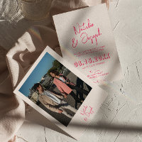 Mariage photo moderne Pink Whimsical Bright Retro